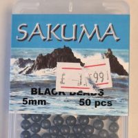 5mm Black Beads
